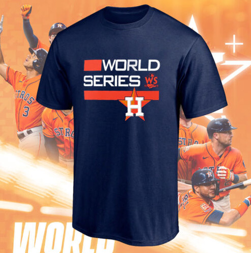 Houston Astros 2022 World Baseball Series Champs T-shirt Gift Unisex Full Size Up To 5xl